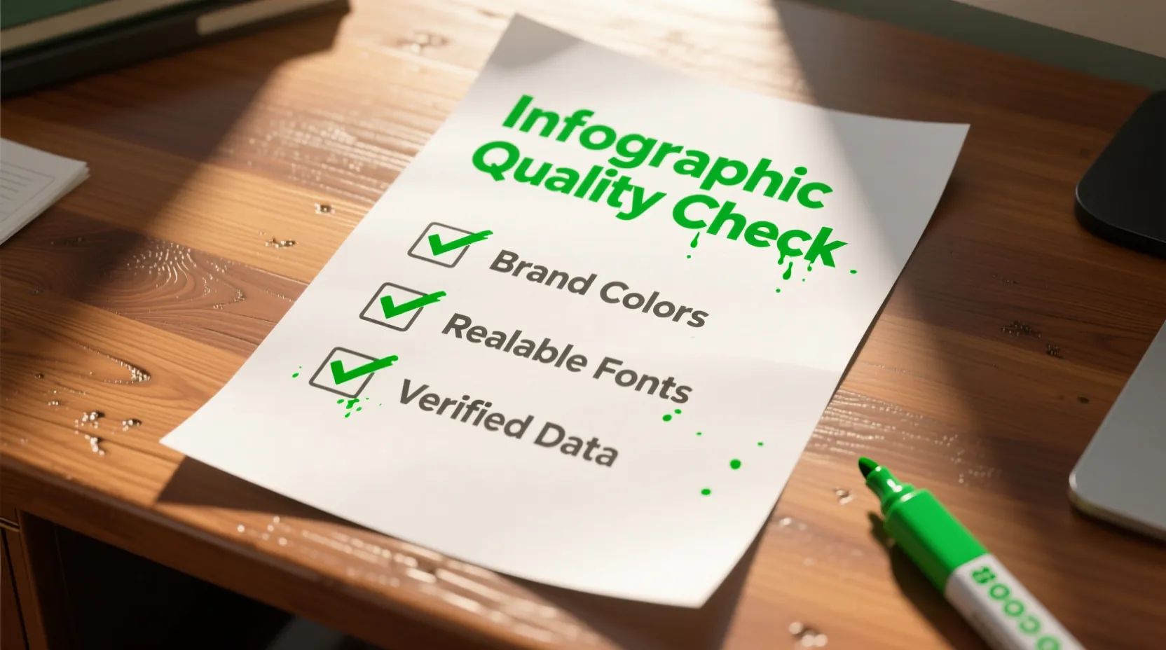 Quality control checklist for ai infographic design for beginners