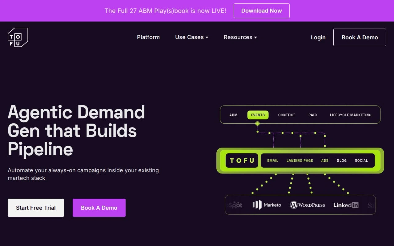 Tofu homepage screenshot