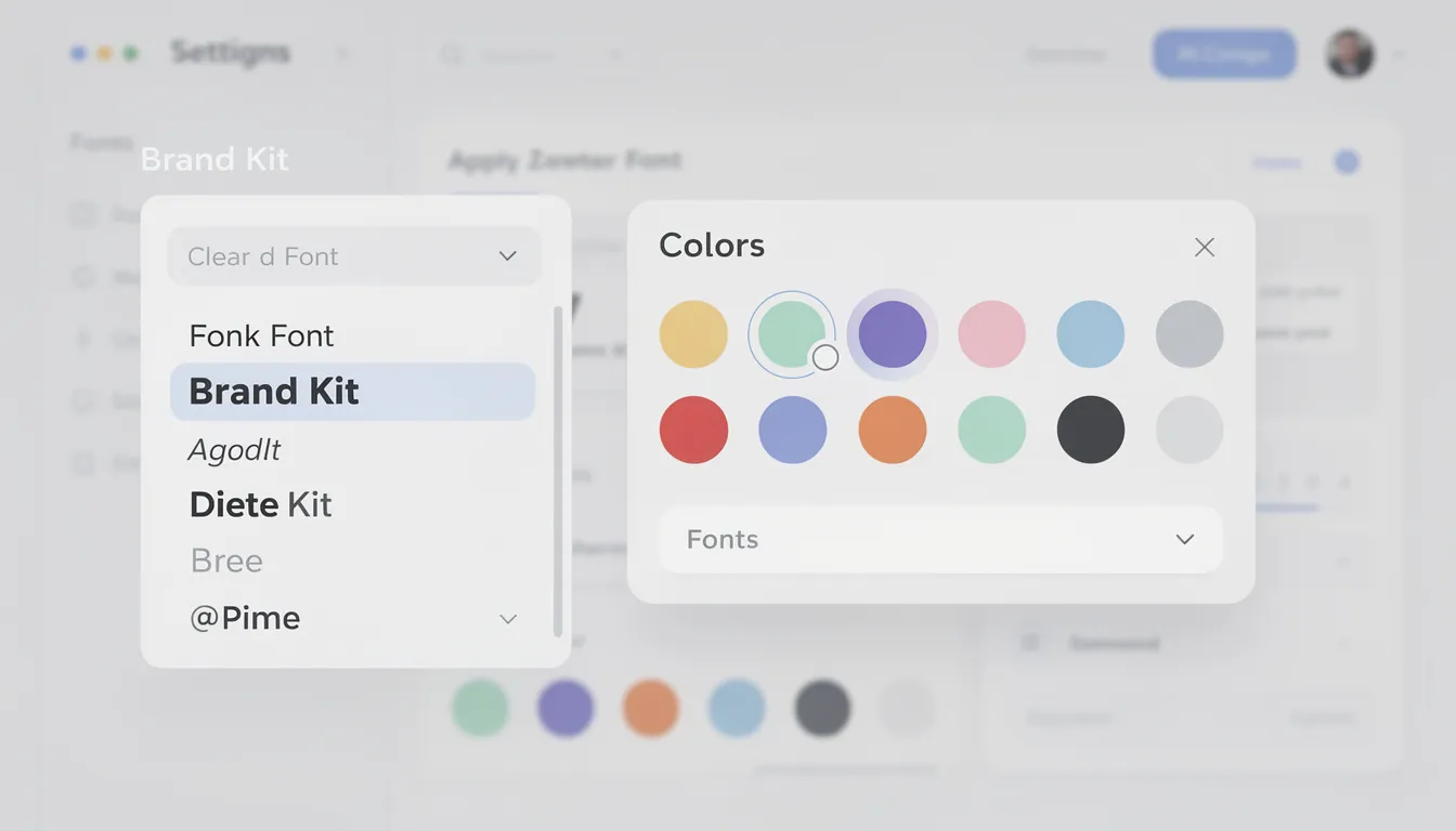 Applying brand settings in an ai infographic generator to ensure consistency.